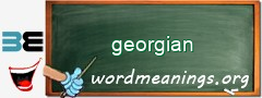 WordMeaning blackboard for georgian